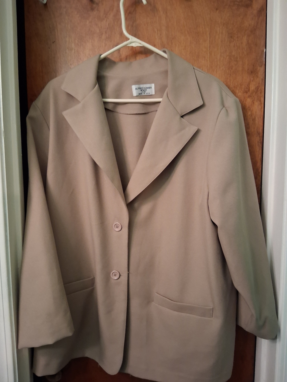 Alfred Dunner Beige Blazer Jacket